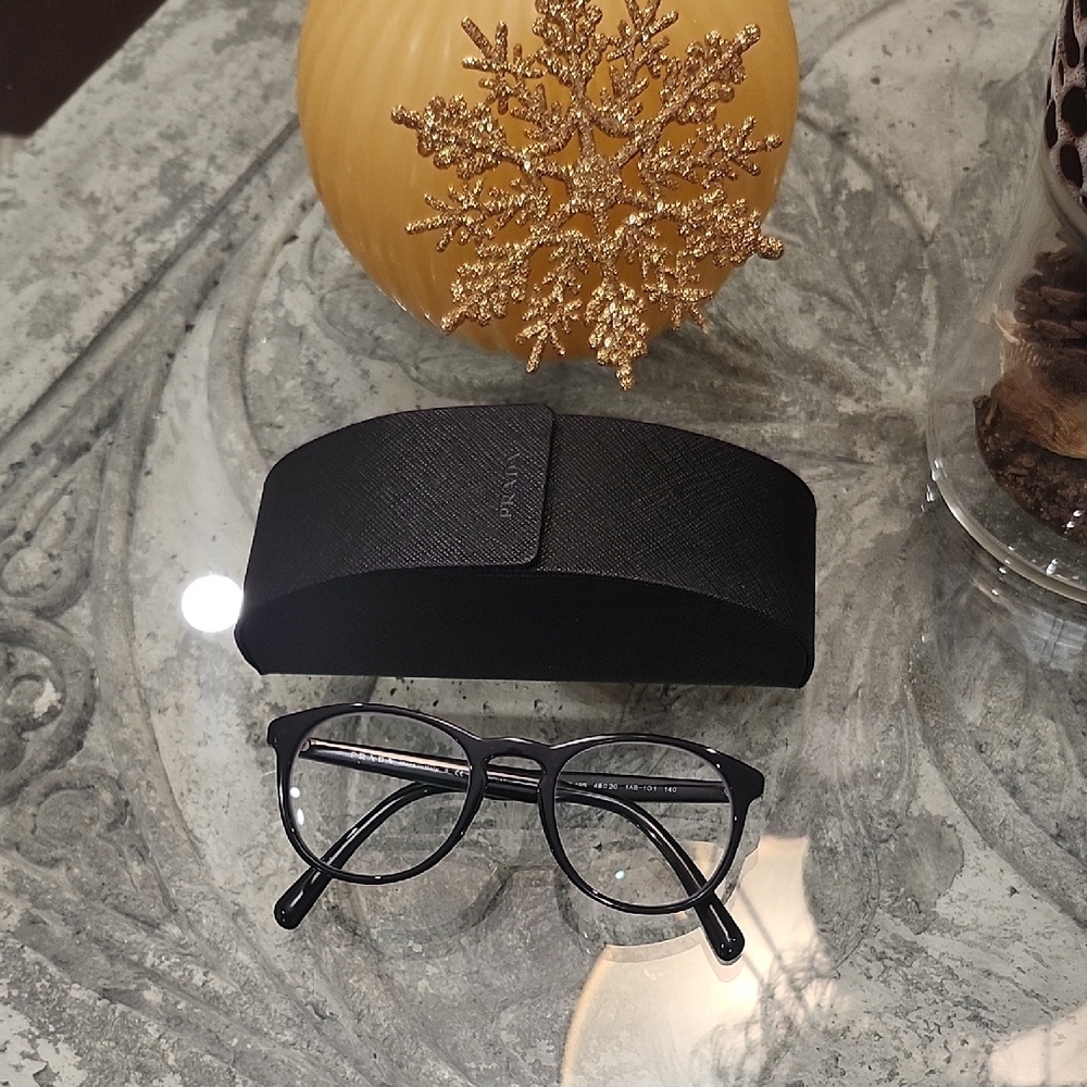 Prada Men's Eyeglasses VPR19S VPR/19/S Black Full Rim Optical Frame 50mm New